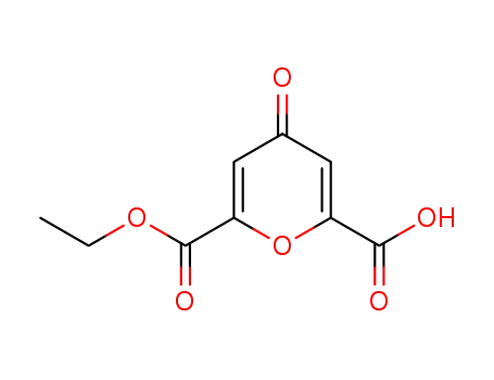 Molecular Structure of 717-72-6 (6-(ethoxycarbonyl)-4-oxo-4H-pyran-2-carboxylic acid)