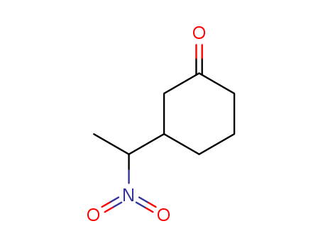 Molecular Structure of 59969-93-6 (Cyclohexanone, 3-(1-nitroethyl)-)