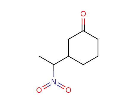 Molecular Structure of 59969-93-6 (Cyclohexanone, 3-(1-nitroethyl)-)