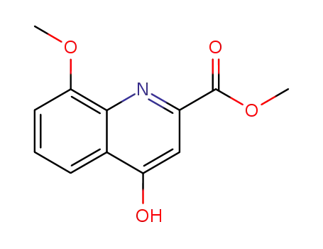 Molecular Structure of 4008-46-2 (Methyl 4-hydroxy-8-methoxyquinoline-2-carboxylate)