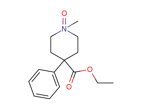 Molecular Structure of 13147-07-4 (4-Piperidinecarboxylicacid, 1-methyl-4-phenyl-, ethyl ester, 1-oxide)