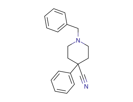 Molecular Structure of 56243-25-5 (1-Benzyl-4-cyano-4-phenylpiperidine hydrochloride)