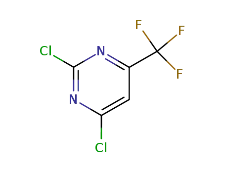 Molecular Structure of 16097-64-6 (2,4-dichloro-6-(trifluoromethyl)pyrimidine)