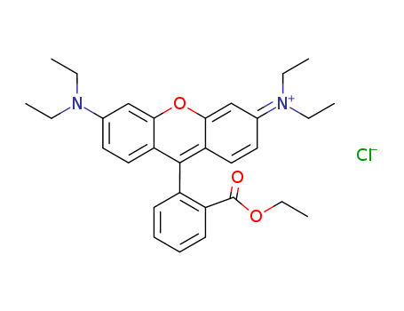 2390-63-8,Basic Violet 11,Ammonium,[9-(o-carboxyphenyl)-6-(diethylamino)-3H-xanthen-3-ylidene]diethyl-, chloride,ethyl ester (8CI);Ethanaminium,N-[6-(diethylamino)-9-[2-(ethoxycarbonyl)phenyl]-3H-xanthen-3-ylidene]-N-ethyl-,chloride;Rhodamine 3B (6CI);Xanthylium,3,6-bis(diethylamino)-9-[2-(ethoxycarbonyl)phenyl]-, chloride (9CI);[9-(o-Carboxyphenyl)-6-(diethylamino)-3H-xanthen-3-ylidene]diethylammoniumchloride, ethyl ester (7CI);Aizen Cathilon Brilliant Pink CD-BH;Basonyl Red NB 560;C.I. 45175;C.I. Basic Red 19;C.I. Basic Violet 11;Ethylrhodamine B;Rhodamine B ethyl ester;Rhodamine F 3B;