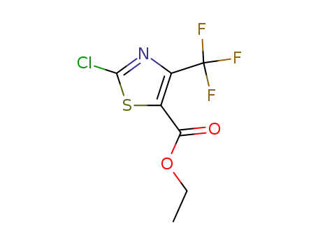 Molecular Structure of 72850-52-3 (ETHYL 2-CHLORO-4-(TRIFLUOROMETHYL)-1,3-THIAZOLE-5-CARBOXYLATE)