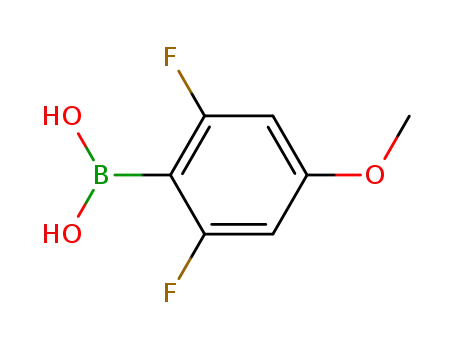Molecular Structure of 406482-20-0 (2 6-DIFLUORO-4-METHOXYPHENYLBORONIC ACID)