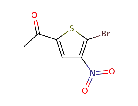 Molecular Structure of 2160-55-6 (1-(5-BROMO-4-NITRO-2-THIENYL)ETHAN-1-ONE)