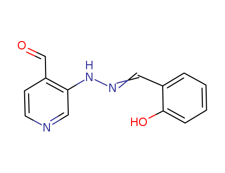Molecular Structure of 194782-50-8 (4-Pyridinecarboxaldehyde, 3-[[(2-hydroxyphenyl)methylene]hydrazino]-)