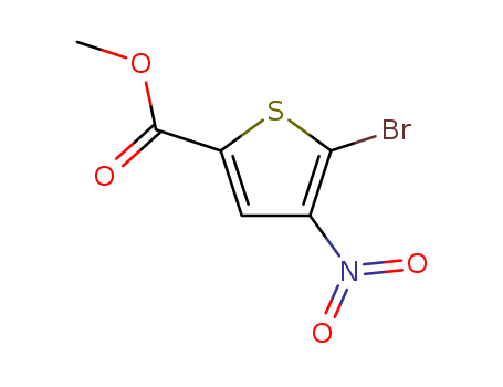 38239-32-6,5-Bromo-4-nitrothiophene-2-carboxylic acid methyl ester,2-Bromo-5-methoxycarbonyl-3-nitrothiophene;5-Bromo-4-nitrothiophene-2-carboxylic acid methyl ester; NSC 157845