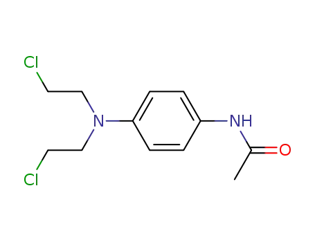 Molecular Structure of 1215-16-3 (N-{4-[bis(2-chloroethyl)amino]phenyl}acetamide)
