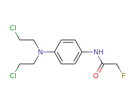Molecular Structure of 1492-93-9 (4'-[Bis(2-chloroethyl)amino]-2-fluoroacetanilide)