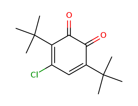Molecular Structure of 80284-14-6 (3,5-Cyclohexadiene-1,2-dione, 4-chloro-3,6-bis(1,1-dimethylethyl)-)