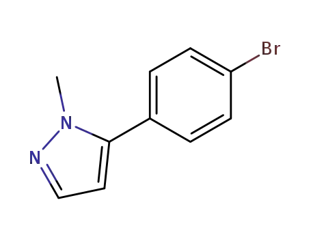 Molecular Structure of 73387-52-7 (5-(4-Bromophenyl)-1-methyl-1H-pyrazole)