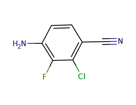 Molecular Structure of 757247-99-7 (4-Amino-3-Fluoro-2-Chlorobenzonitrile)