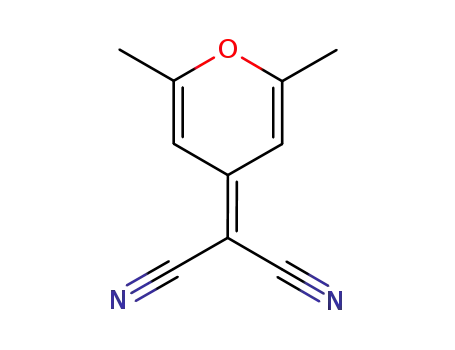 Molecular Structure of 28286-88-6 ((2,6-Dimethyl-4H-pyran-4-ylidene)malononitrile)