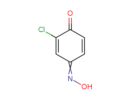 Molecular Structure of 13362-35-1 (2-Chloro-4-(hydroxyimino)-2,5-cyclohexadien-1-one)