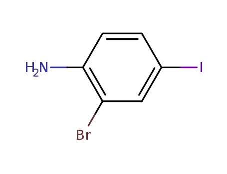 Molecular Structure of 29632-73-3 (2-Bromo-4-iodoaniline)