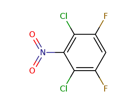 Molecular Structure of 1977-85-1 (2,4-dichloro-1,5-difluoro-3-nitrobenzene)