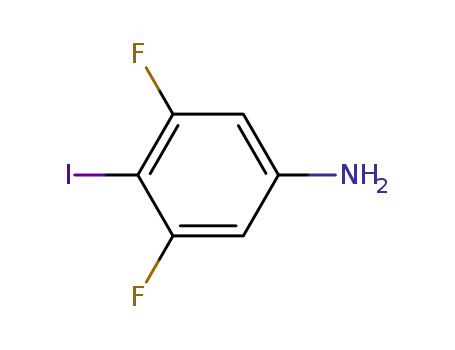 Molecular Structure of 1542-34-3 (3,5-Difluoro-4-iodoaniline)