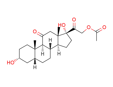 Molecular Structure of 17736-20-8 (3alpha,17,21-trihydroxy-5beta-pregnane-11,20-dione 21-acetate)