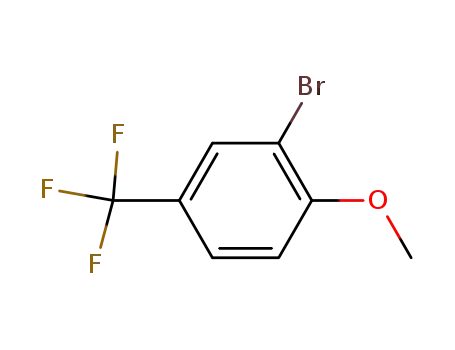 Molecular Structure of 402-10-8 (3-Bromo-4-methoxybenzotrifluoride2-Methoxy-5-trifluoromethyl bromobenzene)