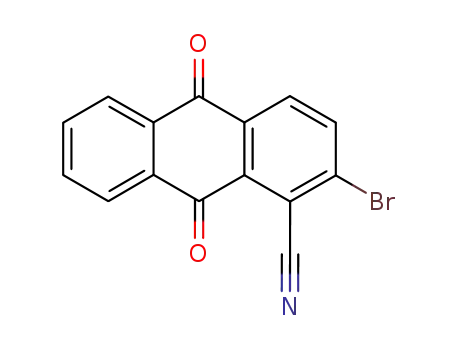 Molecular Structure of 6470-86-6 (1-cyano-2-bromoanthraquinone)