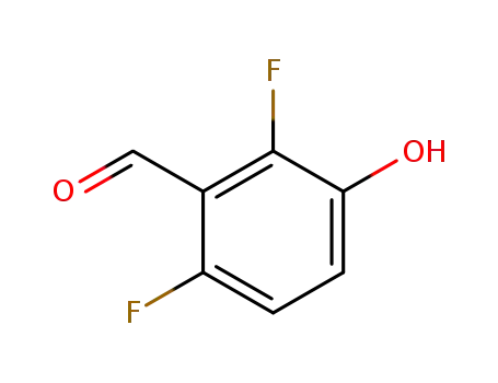Molecular Structure of 152434-88-3 (2,6-Difluoro-3-hydroxybenzaldehyde)