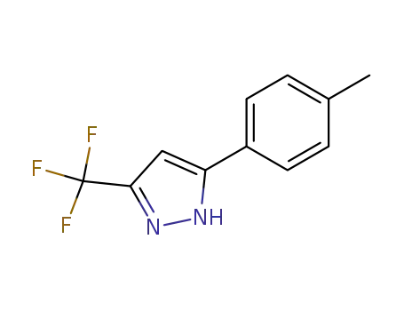 Molecular Structure of 26974-15-2 (3-(TRIFLUOROMETHYL)-5-P-TOLYL-1H-PYRAZOLE)