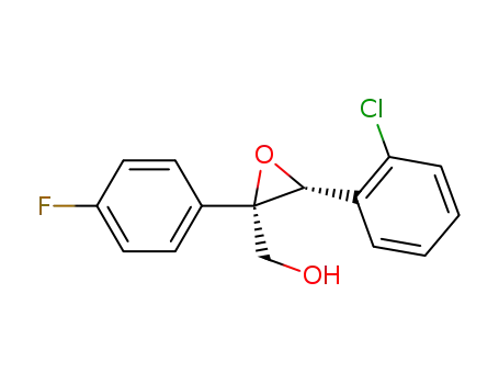 Molecular Structure of 855251-08-0 (Oxiranemethanol, 3-(2-chlorophenyl)-2-(4-fluorophenyl)-, (2S,3R)-)