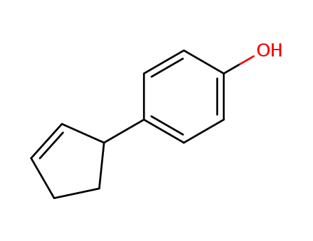 Molecular Structure of 6627-84-5 (4-CYCLOPENT-2-EN-1-YLPHENOL)