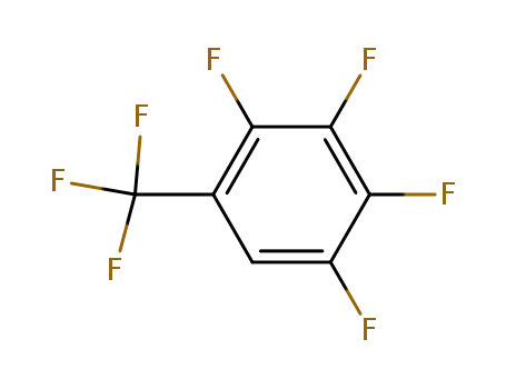 Molecular Structure of 654-53-5 (2,3,4,5-TETRAFLUOROBENZOTRIFLUORIDE)