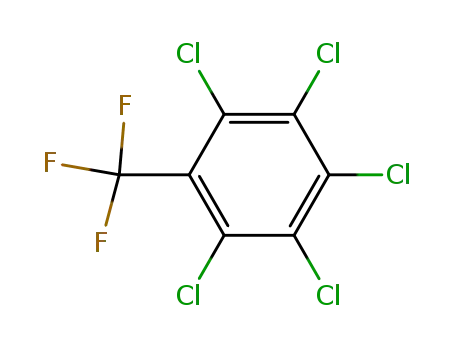 Molecular Structure of 384-83-8 (2,3,4,5,6-PENTACHLORO(TRIFLUOROMETHYL) BENZENE)