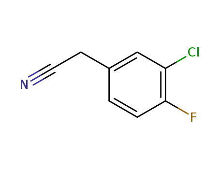 Molecular Structure of 658-98-0 (3-Chloro-4-Fluorobenzyl  Cyanide)