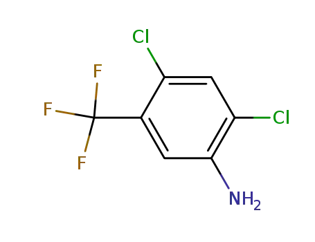 Molecular Structure of 320-53-6 (2,4-dichloro-5-(trifluoromethyl)benzenamine)
