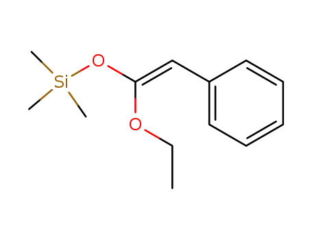 Molecular Structure of 78935-57-6 (Silane, [(1-ethoxy-2-phenylethenyl)oxy]trimethyl-, (E)-)