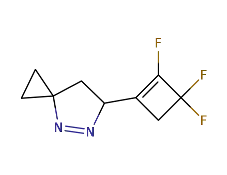 Molecular Structure of 460744-87-0 (4,5-Diazaspiro[2.4]hept-4-ene, 6-(2,3,3-trifluoro-1-cyclobuten-1-yl)-)
