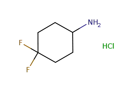 Molecular Structure of 675112-70-6 (4,4-Difluorocyclohexanamine hydrochloride)
