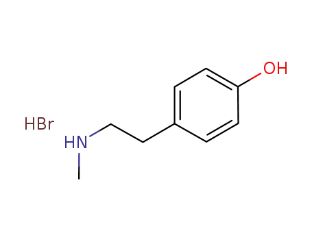 Molecular Structure of 61186-07-0 (Phenol, 4-[2-(methylamino)ethyl]-, hydrobromide)
