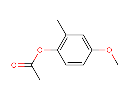 Molecular Structure of 13522-81-1 (o-Cresol, 4-methoxy-, acetate)
