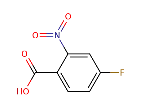Molecular Structure of 394-01-4 (4-Fluoro-2-nitrobenzoic acid)
