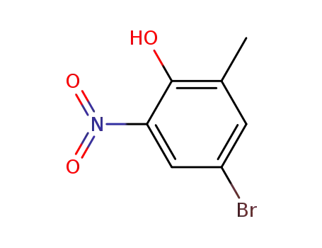 Molecular Structure of 20294-50-2 (4-bromo-2-methyl-6-nitrophenol)