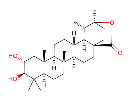 84749-88-2,Ursan-28-oic acid,2,3,20-trihydroxy-,ä- lactone,(2R,3â,18R,19R)- ,