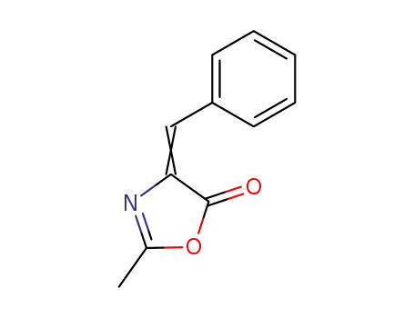 Molecular Structure of 881-90-3 (2-methyl-4-(phenylmethylene)oxazol-5(4H)-one)