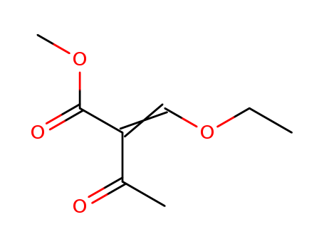 Molecular Structure of 137024-37-4 (Butanoic acid, 2-(ethoxymethylene)-3-oxo-, methyl ester)