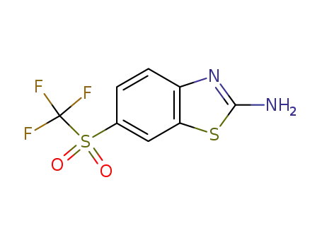 Molecular Structure of 325-83-7 (2-Amino-6-(trifluoromethanesufonyl)benzothiazole)