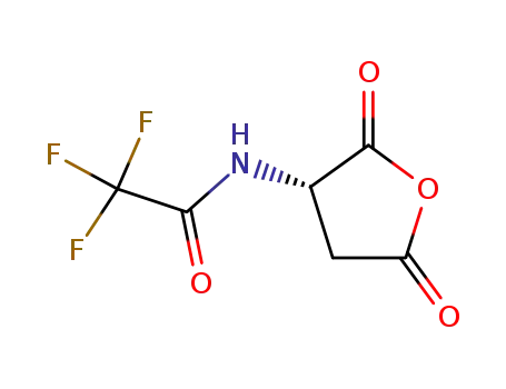Molecular Structure of 777-33-3 ((S)-(-)-2-(TRIFLUOROACETAMIDO)SUCCINIC ANHYDRIDE)