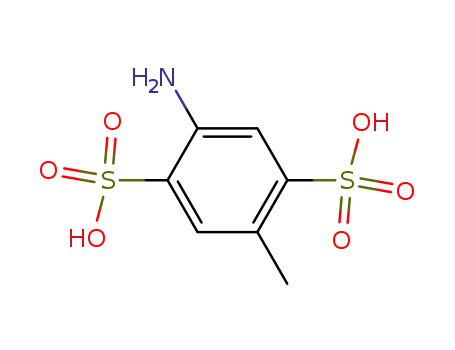 Molecular Structure of 26585-57-9 (2-AMINO-5-METHYL-1,4-BENZENEDISULFONIC ACID)