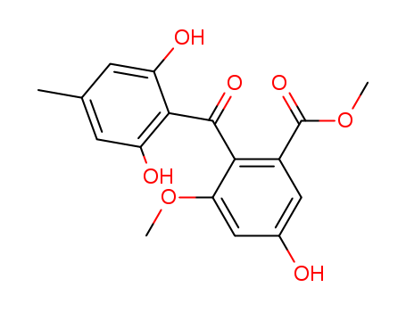 519-57-3,SULOCHRIN,Benzoic acid,2-(2,6-dihydroxy-4-methylbenzoyl)-5-hydroxy-3-methoxy-,methyl ester;Sulochrin;methyl 2-(2,6-dihydroxy-4-methylbenzoyl)-5-hydroxy-3-methoxybenzoate;
