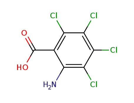 Molecular Structure of 6923-69-9 (Benzoic acid, 2-amino-3,4,5,6-tetrachloro-)
