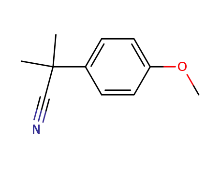 Molecular Structure of 5351-07-5 (2-(4-Methoxyphenyl)-2-methylpropanenitrile)